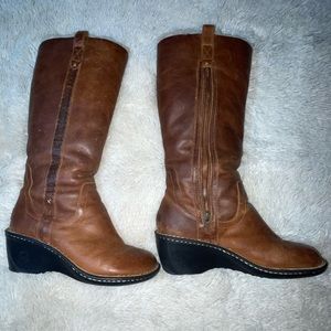 Hartley UGG Leather Wedge Boots